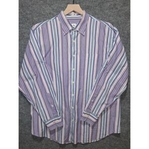 Peter Millar Men's Extra Large XL Striped Button Down Long‎ Sleeve Shirt